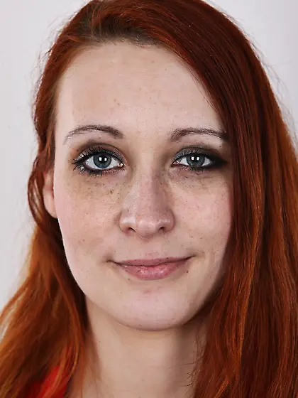 Marvelous red-haired lass red