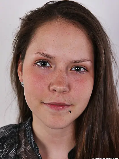 Young brunette models soft