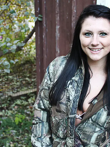 Turned on dark haired Freckles shows her hot booty outdoors in t