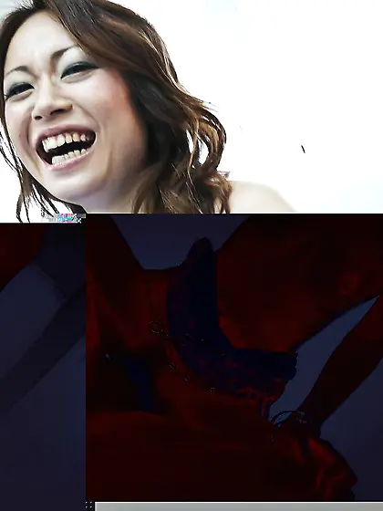 Nasty Asian beauty Sara Seori wears sleazy fishnet stockings and