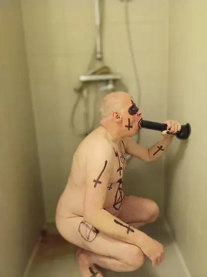 Satan slave humiliates himself