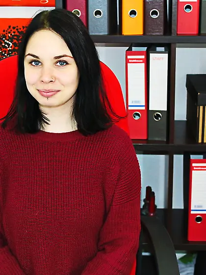 White teen black hair