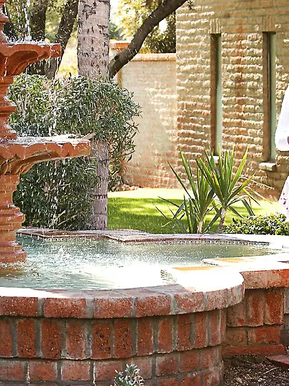 Alison Angel posing in the garden and shows her cute tits and he