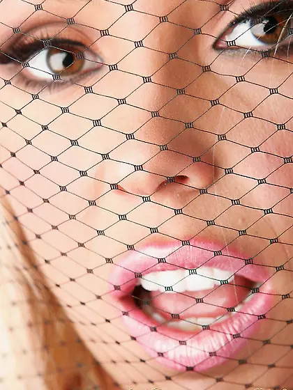 Elegant blonde glamour model Mary Carey loves posing in stocking