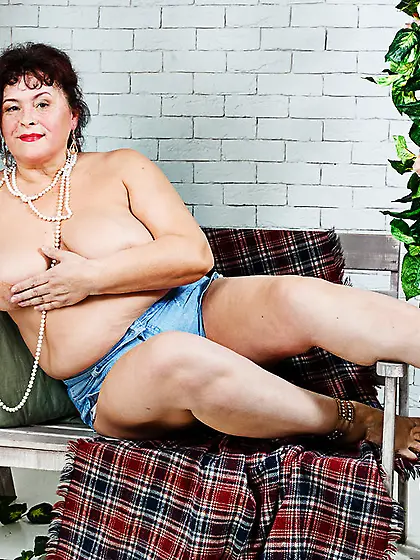 White mature like to snapshot with beautiful...