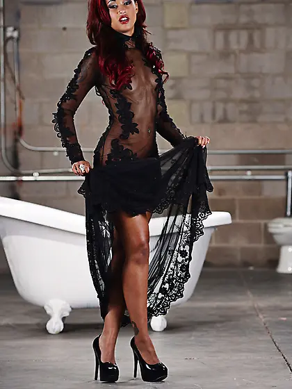 I do it all! Modeling and singing and then I replace my mic with