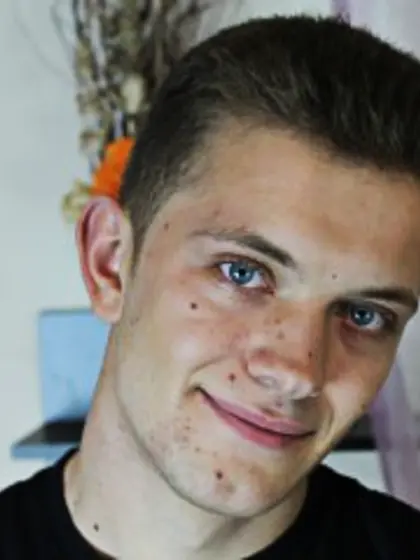 Brunette Young Man Ryan Striptease.