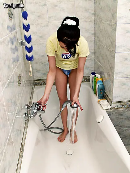 Ardent pornstar Stacy sexily playing and softly fondling her sna