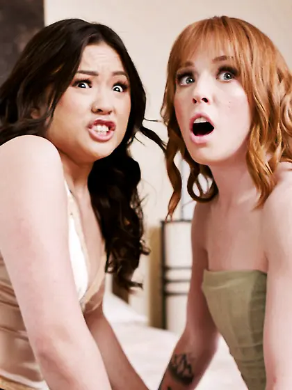 Madi Collins,  Lulu Chu and Whitney Wright pleasuring each other