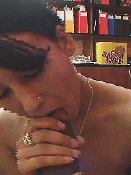 Lucky black stud with a magic stick gets sucked off by a dark ha