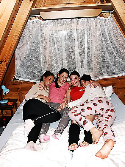 Passionate lesbian foursome