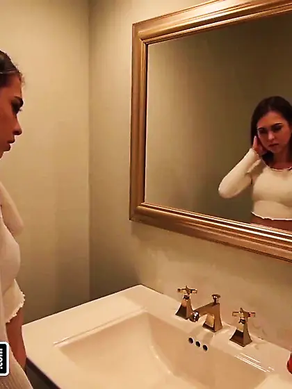 Busty mother aroused stepdaughter