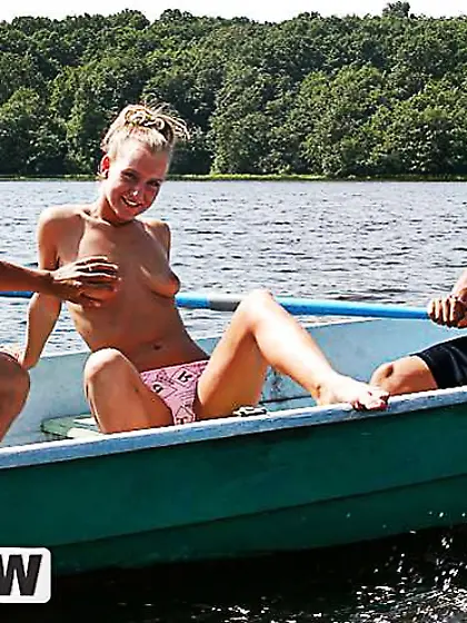 The harsh outdoor gang-bang porno on shots