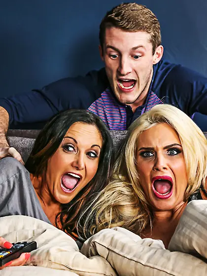 One brunette and one blonde chick Ava Addams and Phoenix Marie a