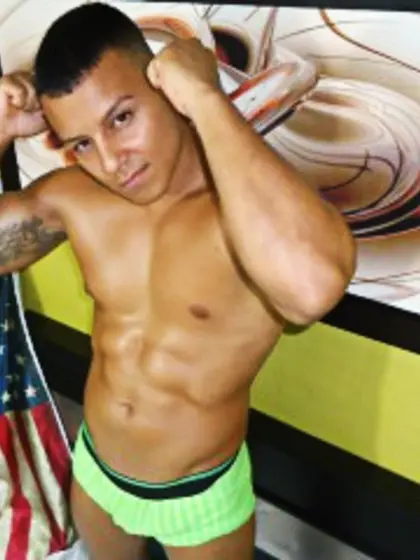 Brunette Young Man Andrus Striptease.