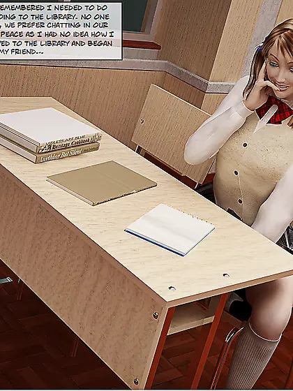 Youngster student pigtails dominated