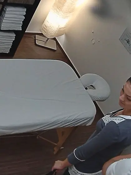 Sexy young coed masseur