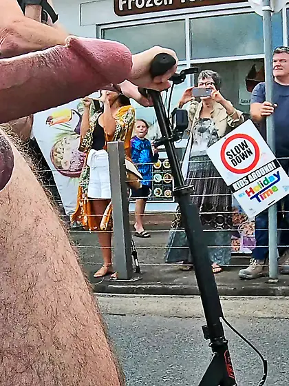 WNBR Byron Bay erection flasher on the street