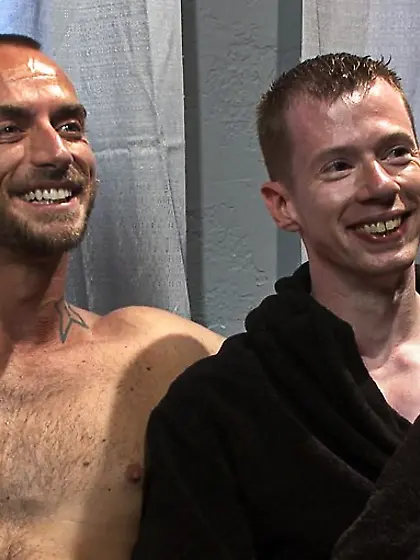 Blindfolded red guy belt