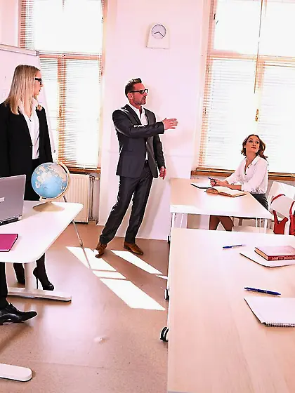 Horny teens deep throated