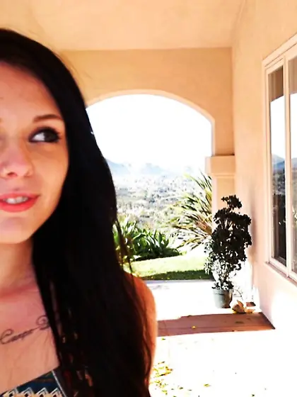 Long hair amateur teen blowjob swallow