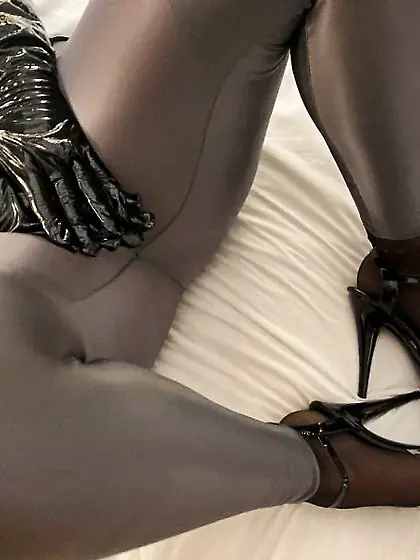 Spandex,  Nylons and Black Sandals