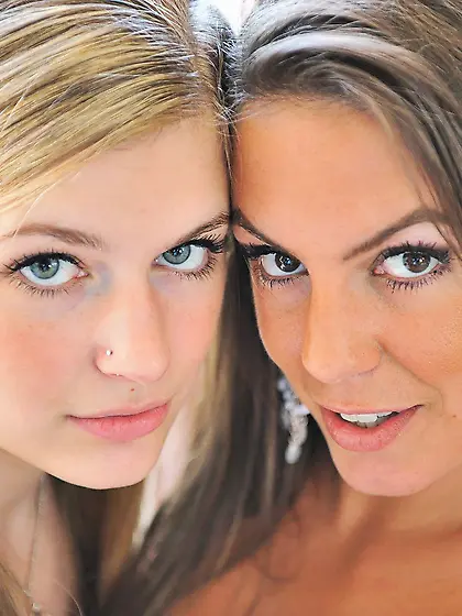 Babes in hot lingerie sucking on their titties and being kinky A