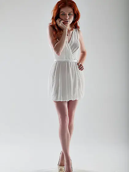 Hot red teen white