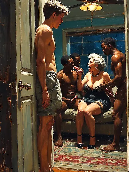 Nasty moms with bbc,  paintings