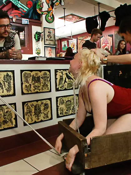 Blonde roped boxed store