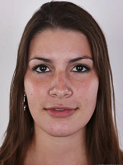 Sexy shaped brunette shows