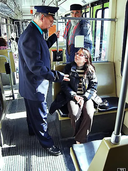 Awfully hot mother seduced while on train and drilled hard with