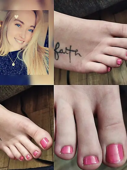 Andra's candid feet and face