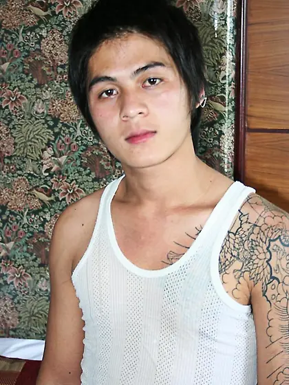 Handsom asian displays hunk