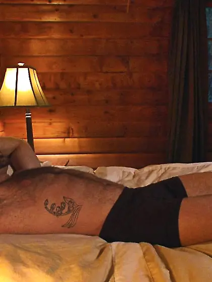 Bearded dude dreaming bdsm