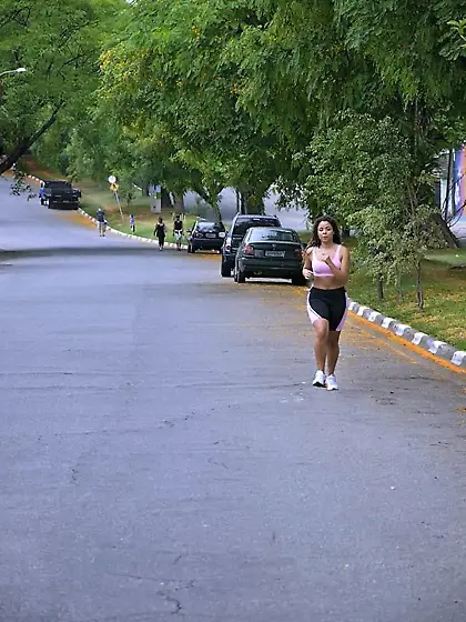 Curly-haired Latina gets oiled up and brutally banged next to th