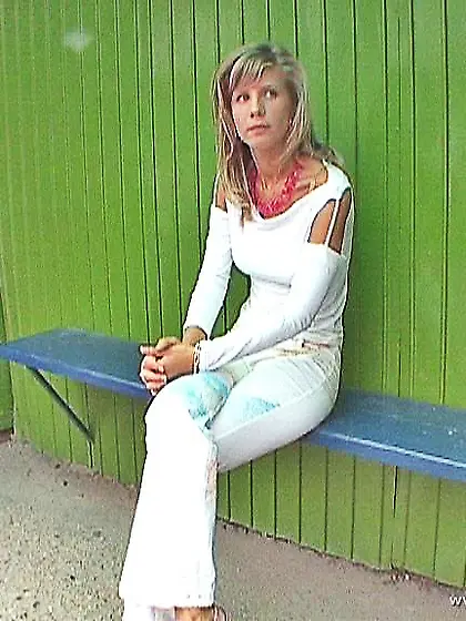 Tiffany Rousso spreads her sexy legs and then toys her shaved hu