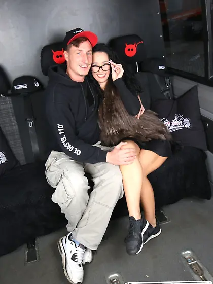 Geeky girl in sexy sneakers is going to fuck a horny dude