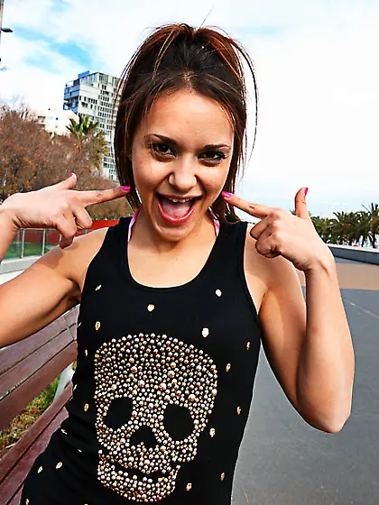 Gorgeous brunette couple tattoos