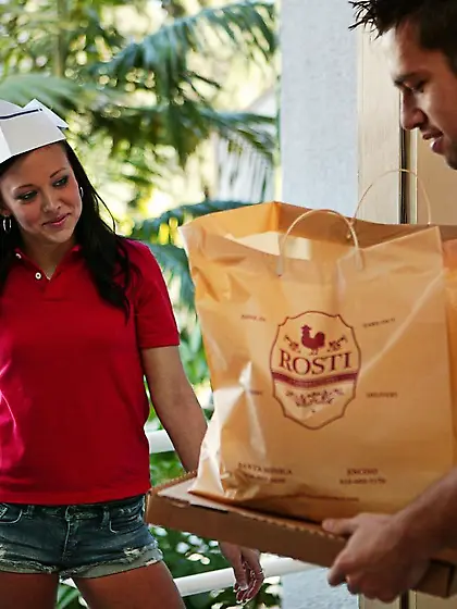 Ball gagged sweetie Ivy Winters gets ferociously banged on a gla