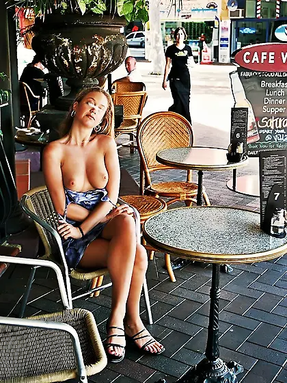 Mare Nasson gorgeous blonde public flasher 4