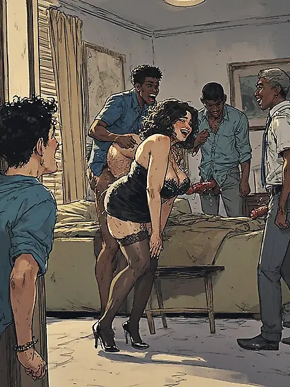 Nasty moms with bbc,  paintings