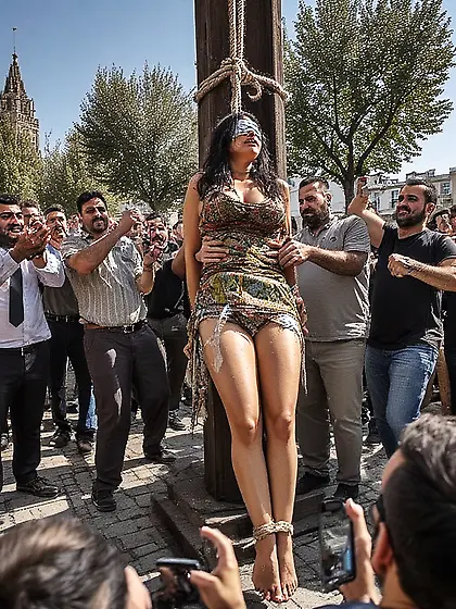 Prisoner of war being executed