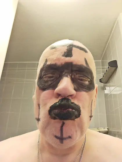 Satan slave is ready for his Enema sacrifice