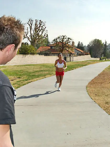 Even morning Franky Viexen jogs at a stadium and this is where t