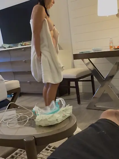 Spy girlfriend hidden cam changing