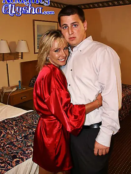 Horny blonde wife wearing