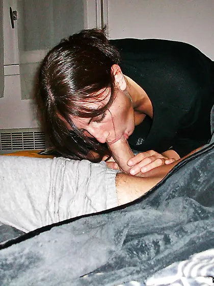 Amateur cock suckers voyeured at home