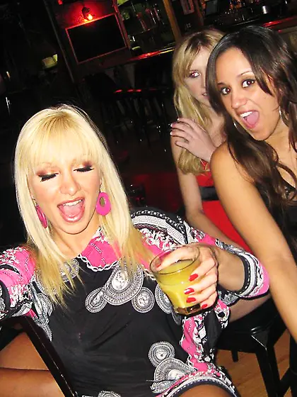 Clothed drunk teen blonde Lea Lexus takes stripper's dick up her