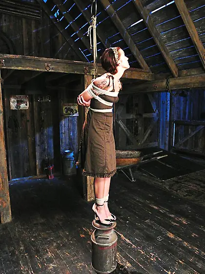 Girl takes part suspension